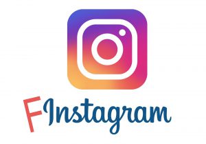 Instagram logo with F