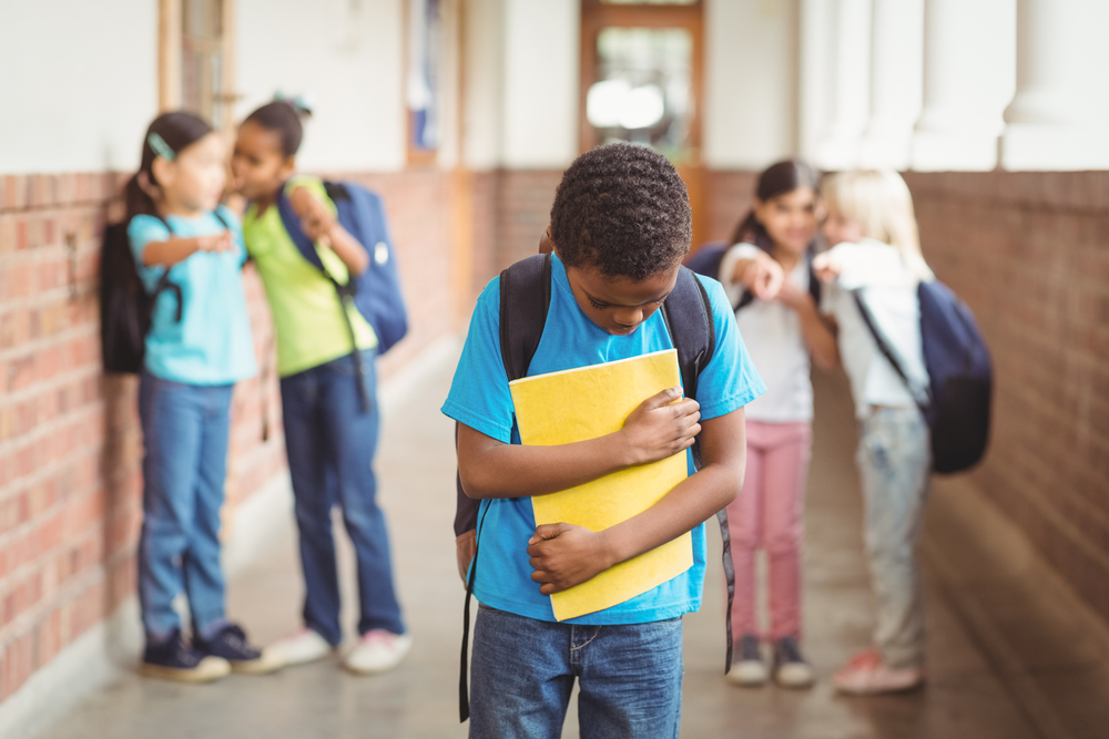 Picture of boy upset from bullying