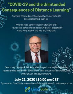 "COVID-19 and the Unintended Consequences of Distance Learning" Webinar Flyer
