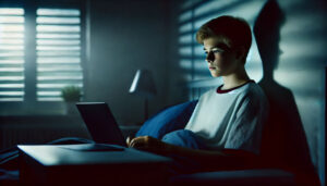 Teenager in room